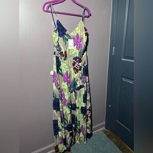 Floral Olivia Grey Maxi Dress